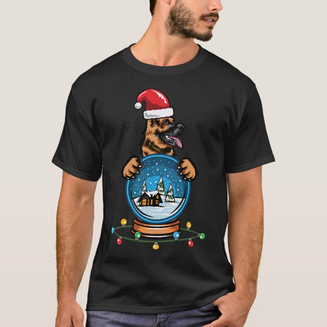 Camiseta Pastor Alemán de Globe de Nieve (Anverso)