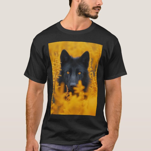 Camiseta Pastor alemán de lobo negro (Anverso)