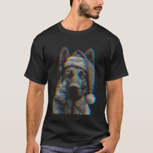 Camiseta Pastor alemán de Navidad Festivales de Música Rave
