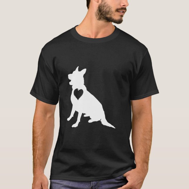 Camiseta Pastor Alemán del Corazón de Amor (Anverso)