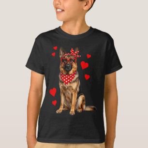 Camiseta Pastor Alemán Día de San Valentín Amante de los Pe