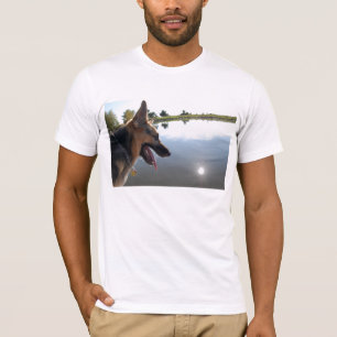 Camiseta Pastor alemán/Disfrutando de la vista