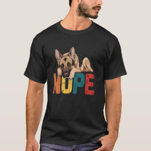 Camiseta Pastor Alemán Divertido Nope Perro Con Actitud Ter