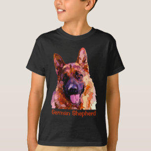 Camiseta Pastor alemán en colores brillantes