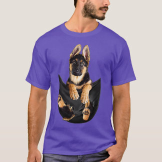 Camiseta Pastor Alemán En Pocket Graciosos Regalos De Perro