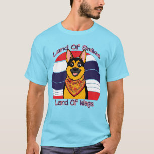 Camiseta Pastor Alemán En Tailandia Tierra De Sonrisas Y Me