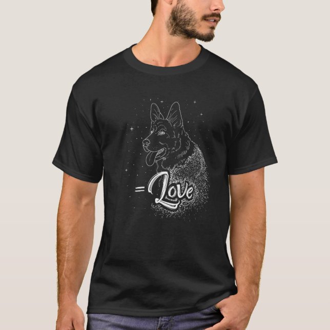 Camiseta Pastor Alemán Equivale Amor (Anverso)