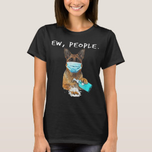 Camiseta Pastor Alemán Ew Personas Perro Que Lleva Mascaril
