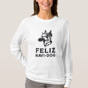 Camiseta Pastor alemán Feliz Navi-Perro Perro animal cosech