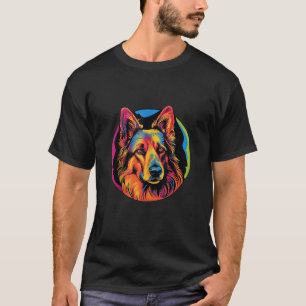 Camiseta Pastor alemán Funny Dog Pop Mascota de arte Love M