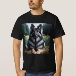 Camiseta Pastor Alemán Gris de Pelo Largo, Elegancia Canina