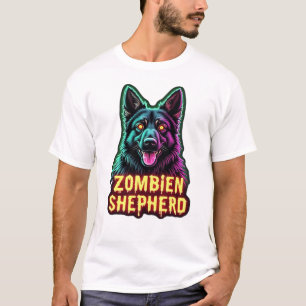 Camiseta Pastor Alemán GSD Shep Perro Zombie Halloween Esse