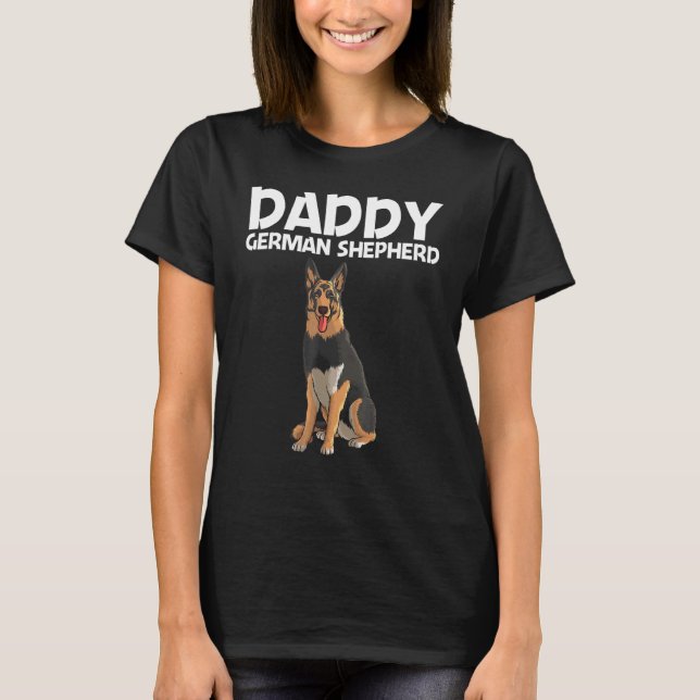 Camiseta Pastor Alemán Guay Para Hombres Papá Perro GSD K9  (Anverso)
