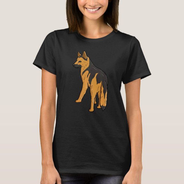 Camiseta Pastor alemán humanitario y protector, valiente (Anverso)
