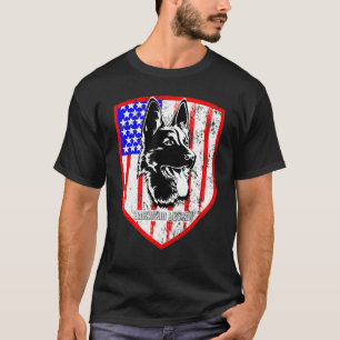 Camiseta Pastor Alemán Leyenda Americana Vintage BANDERA AM