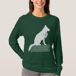 Camiseta Pastor Alemán Loki Nudo de Marinero Blanco