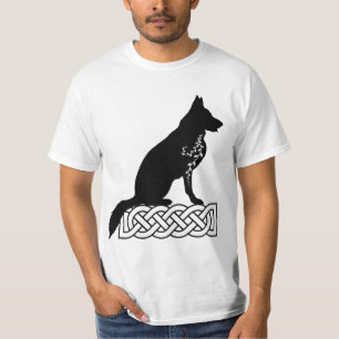Camiseta Pastor Alemán Loki Nudo de Marinero Negro