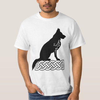 Camiseta Pastor Alemán Loki Nudo de Marinero Negro