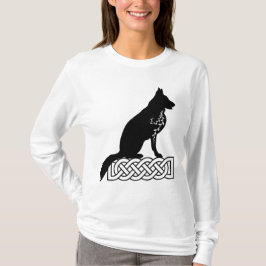 Camiseta Pastor Alemán Loki Nudo de Marinero Negro 