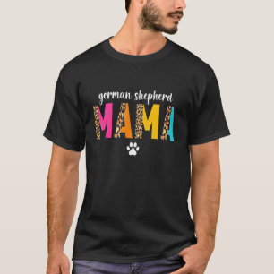 Camiseta Pastor Alemán Mama Leopard Dueño De Perro Gsd Pupp