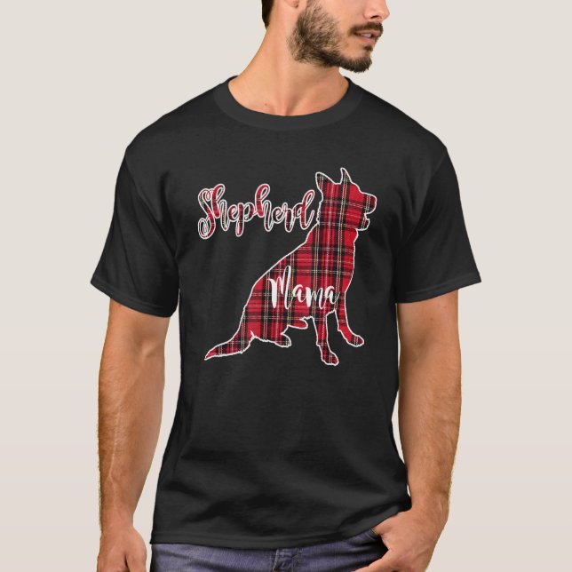 Camiseta Pastor alemán mamá roja mami de perro (Anverso)