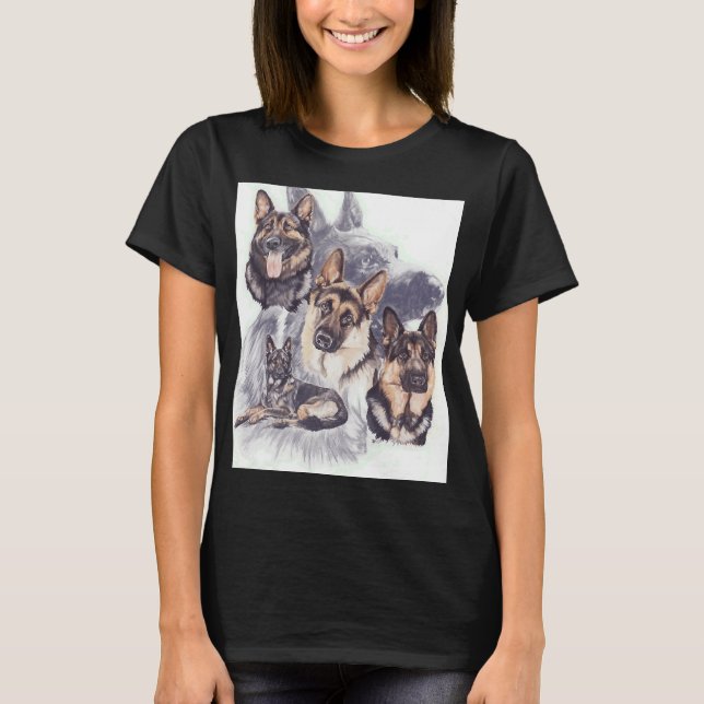 Camiseta Pastor alemán Medley (Anverso)