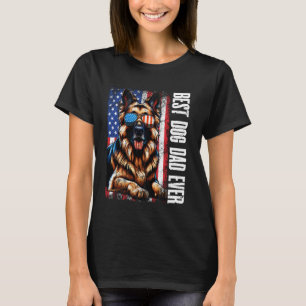 Camiseta Pastor Alemán Mejor Padre Perro Jamás Bandera Esta