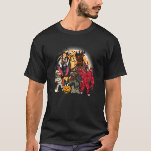 Camiseta Pastor Alemán Momia de Vampiro Bruja Mala Hallowee