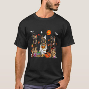 Camiseta Pastor Alemán Momia Fantasma Bruja Perro Luna Fant