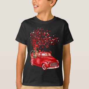 Camiseta Pastor alemán montando Camión Rojo Valentine Butte