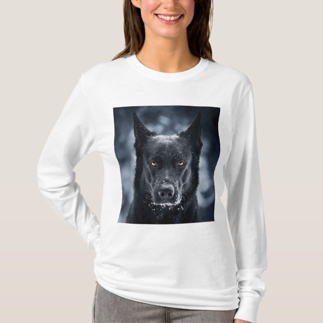 Camiseta Pastor alemán negro (Anverso)