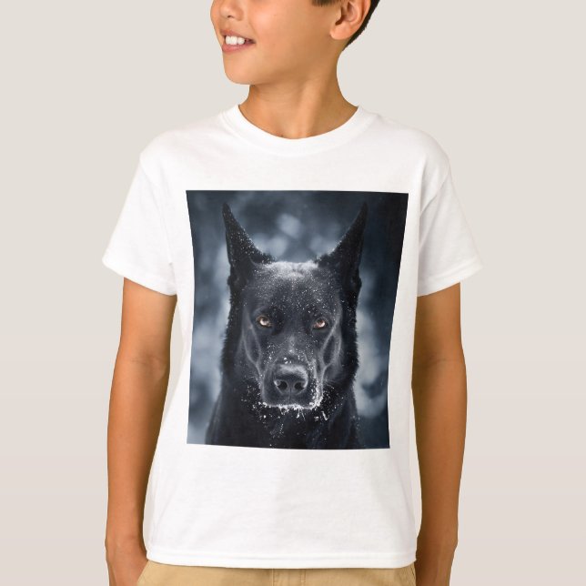 Camiseta Pastor Alemán Negro (Anverso)