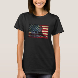 Camiseta Pastor Alemán Negro de Guay con bandera