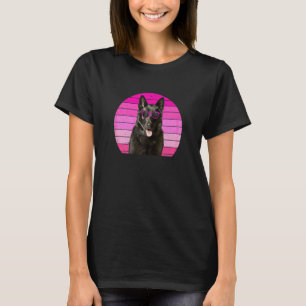 Camiseta Pastor Alemán Negro Para Niñas Niños Perro GSP Ros