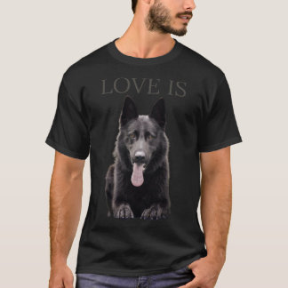 Camiseta Pastor alemán negro Pastor Shirt Shepard TShirt Pe
