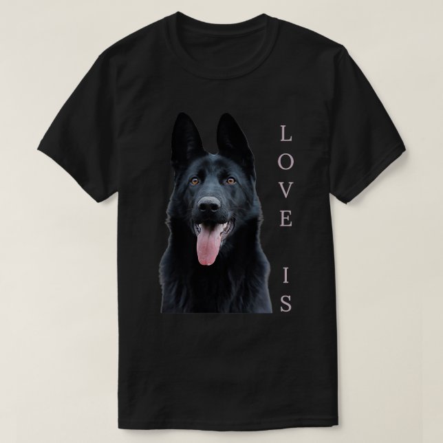 Camiseta Pastor alemán negro Shirt Shepard Dog Mom Dad Lo (Diseño del anverso)