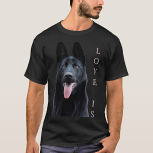 Camiseta Pastor alemán negro Shirt Shepard Dog Mom Dad Lo