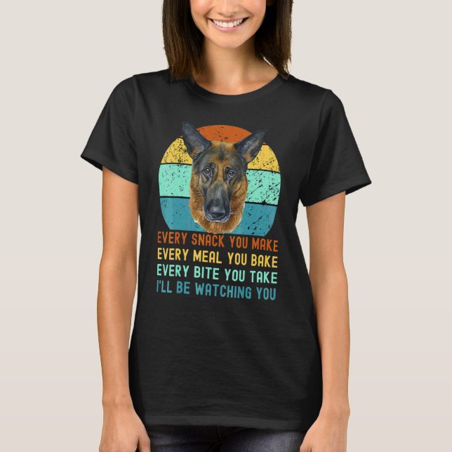Camiseta Pastor Alemán o perro Alsaciano Mamá o Papá Perro (Anverso)