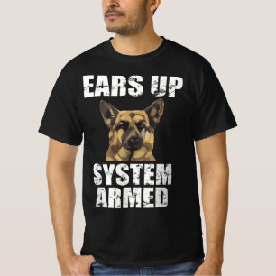 Camiseta Pastor Alemán Oído Arriba Sistema Armado Regalos G