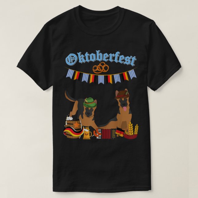 Camiseta Pastor alemán Oktoberfest (Diseño del anverso)