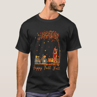 Camiseta Pastor Alemán Otoño Caída Camión De Calabaza Mappe