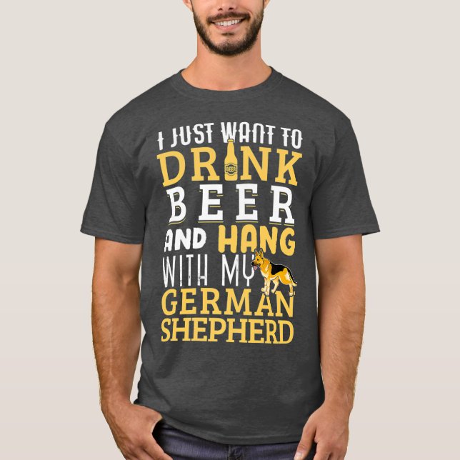 Camiseta Pastor Alemán Padre Funny Padres Día Perro Lover (Anverso)