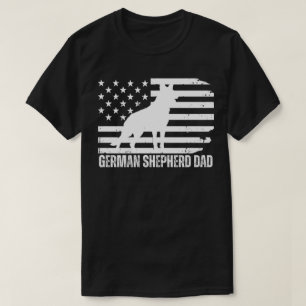 Camiseta Pastor Alemán Papá Bandera De Estados Unidos, Padr
