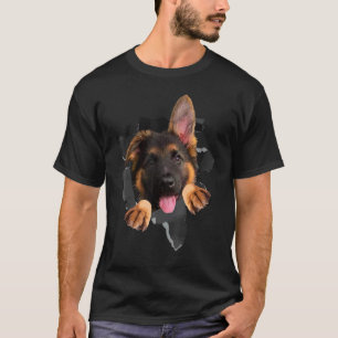 Camiseta Pastor Alemán Para Hombres Mujeres Perro Mascota