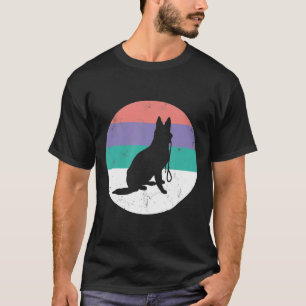 Camiseta Pastor Alemán Para Mujeres Chicas De Amp Retro Cut