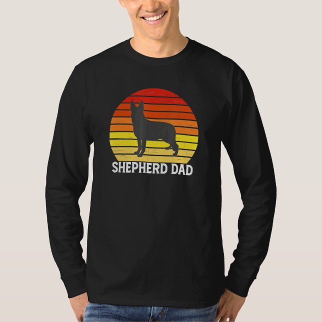 Camiseta Pastor alemán - Pastor retro Papá Shepard Perro (Anverso)