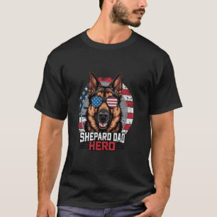 Camiseta Pastor Alemán Patriótico BANDERA AMERICANA 4 De Ju