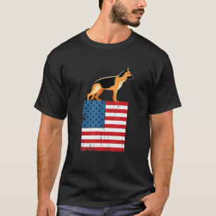 Camiseta Pastor Alemán Patriótico Bandera Americana I