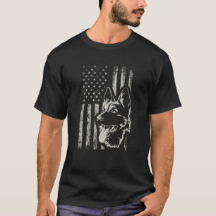 Camiseta Pastor alemán patriótico Pastor de cerdo america