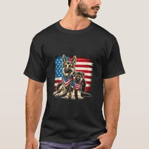 Camiseta Pastor alemán patriótico Puppy AMERICAN FLAG 4
